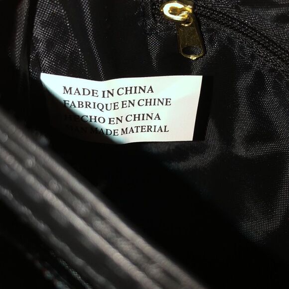 Black Mini Crossbody Bag Wallet Purse - Picture 8 of 12